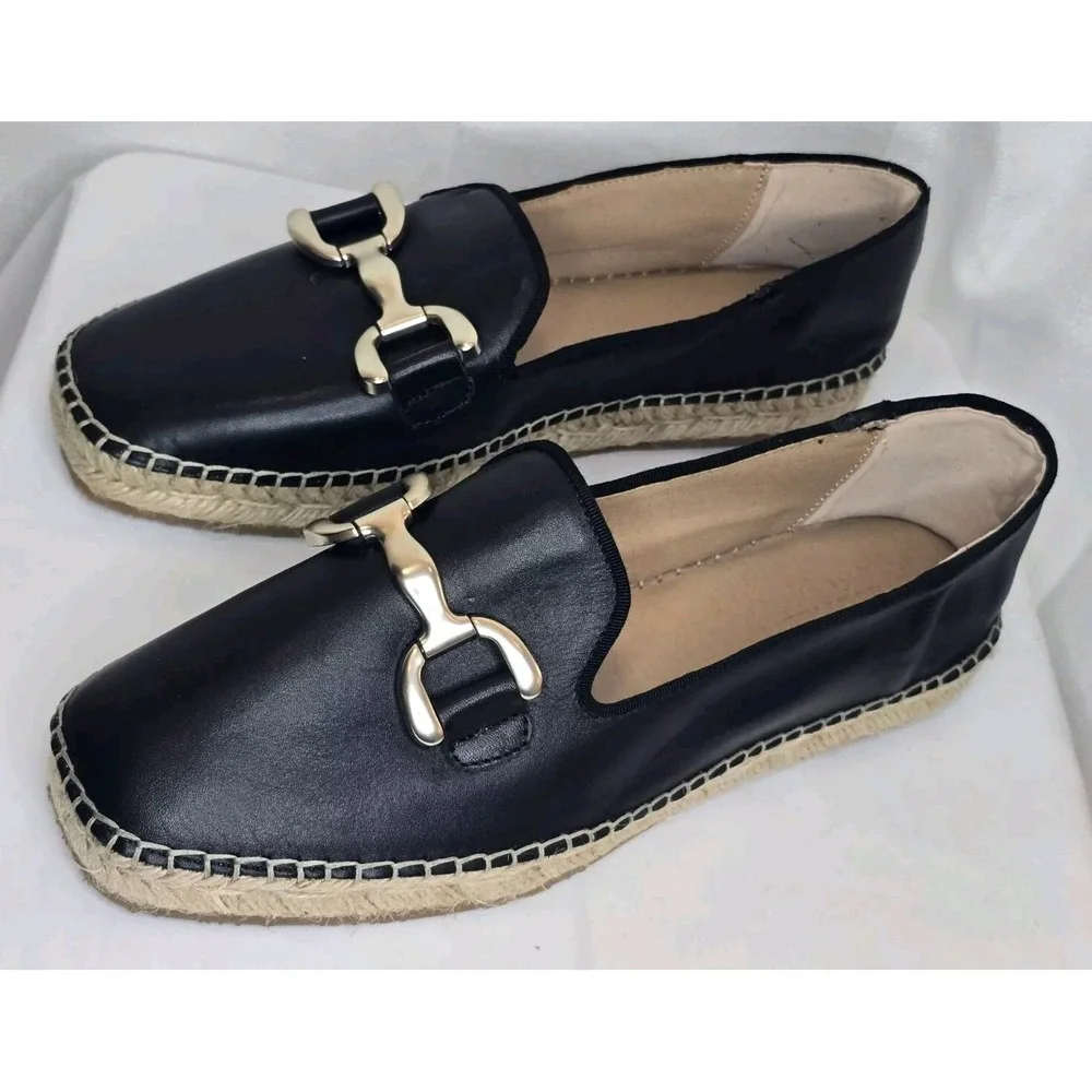 Philip Hog Stockholm Black Loafers Flats Slip On Women Shoes Womens EU 40 US 9.5
